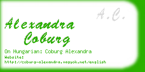 alexandra coburg business card